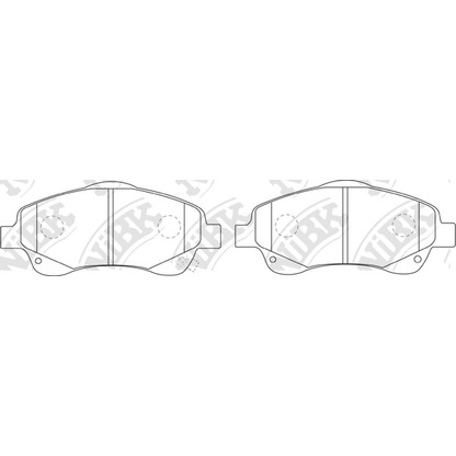 Фото Комплект тормозных колодок, дисковый тормоз NiBK PN1233