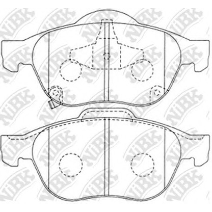 Photo Kit de plaquettes de frein, frein à disque NiBK PN1236