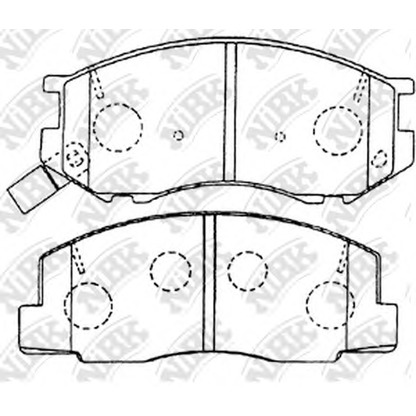 Foto Kit pastiglie freno, Freno a disco NiBK PN1328