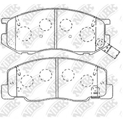 Photo Kit de plaquettes de frein, frein à disque NiBK PN1404