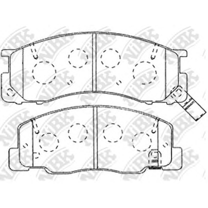 Photo Brake Pad Set, disc brake NiBK PN1405