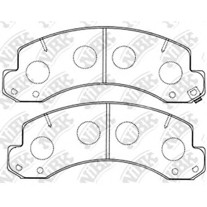 Photo Kit de plaquettes de frein, frein à disque NiBK PN1441