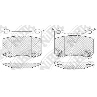 Photo Brake Pad Set, disc brake NiBK PN1851