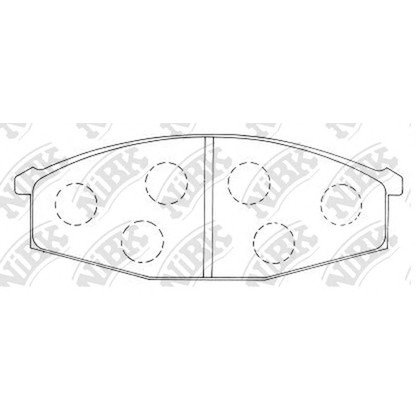 Фото Комплект тормозных колодок, дисковый тормоз NiBK PN2132