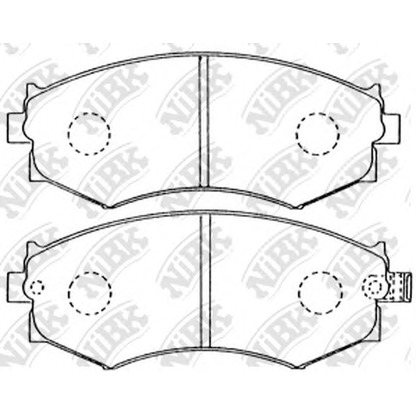 Photo Brake Pad Set, disc brake NiBK PN2176