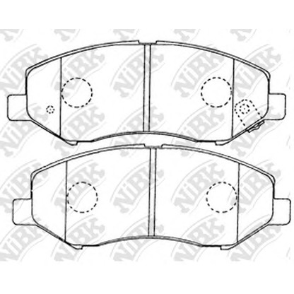 Photo Brake Pad Set, disc brake NiBK PN2317