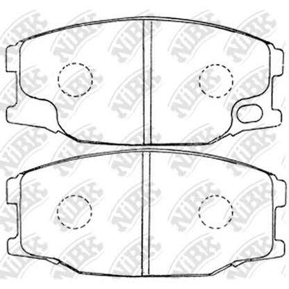 Photo Brake Pad Set, disc brake NiBK PN3407