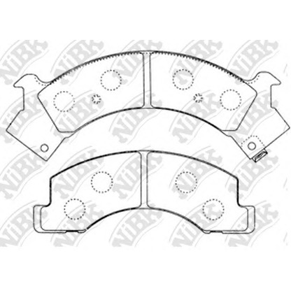 Photo Brake Pad Set, disc brake NiBK PN4288