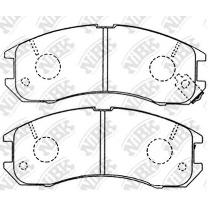 Photo Brake Pad Set, disc brake NiBK PN5194