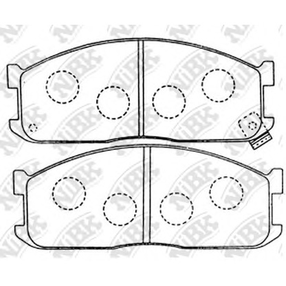 Photo Brake Pad Set, disc brake NiBK PN5211