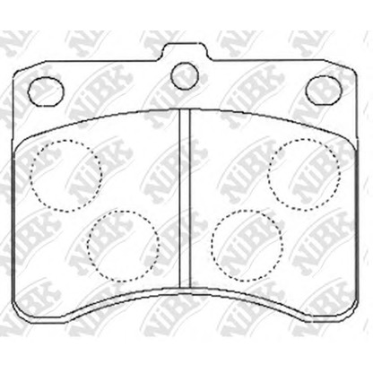 Photo Kit de plaquettes de frein, frein à disque NiBK PN6114