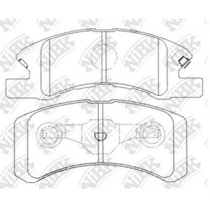Фото Комплект тормозных колодок, дисковый тормоз NiBK PN6428