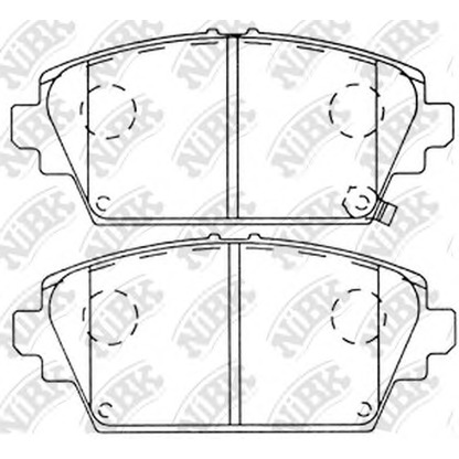 Photo Kit de plaquettes de frein, frein à disque NiBK PN8106