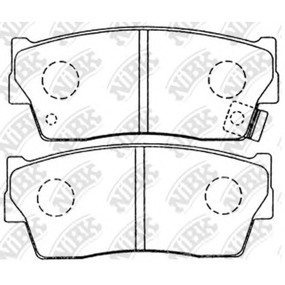 Photo Brake Pad Set, disc brake NiBK PN9298