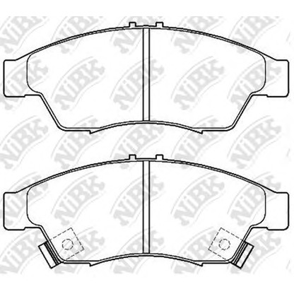 Photo Kit de plaquettes de frein, frein à disque NiBK PN9804