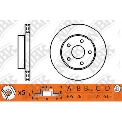 Photo Brake Disc NiBK RN1147