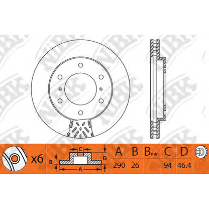 Photo Disque de frein NiBK RN1188