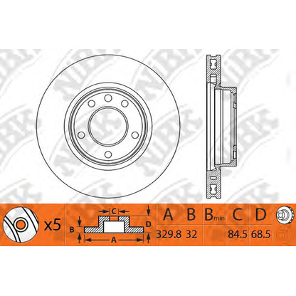 Photo Disque de frein NiBK RN1235