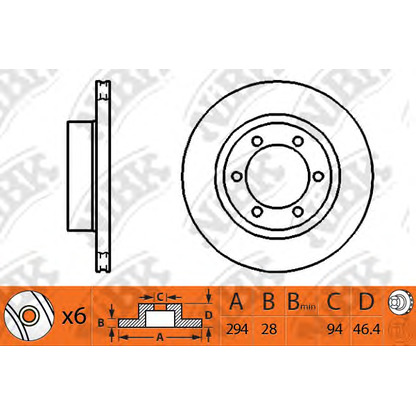 Photo Disque de frein NiBK RN1247