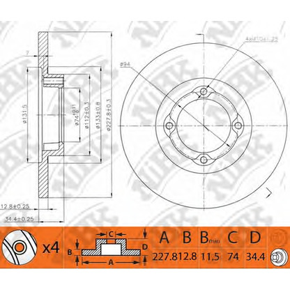 Photo Disque de frein NiBK RN1339