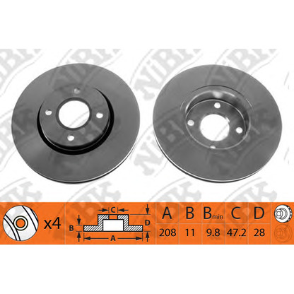 Photo Brake Disc NiBK RN1344