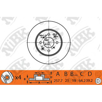 Photo Brake Disc NiBK RN1376