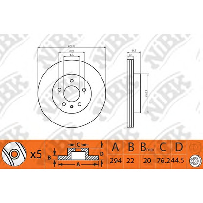 Photo Brake Disc NiBK RN1399