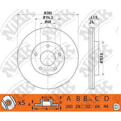 Photo Brake Disc NiBK RN1426