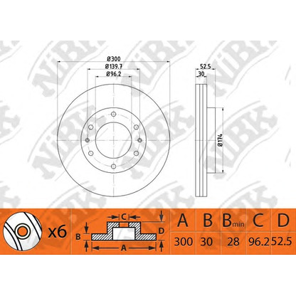 Photo Brake Disc NiBK RN1457