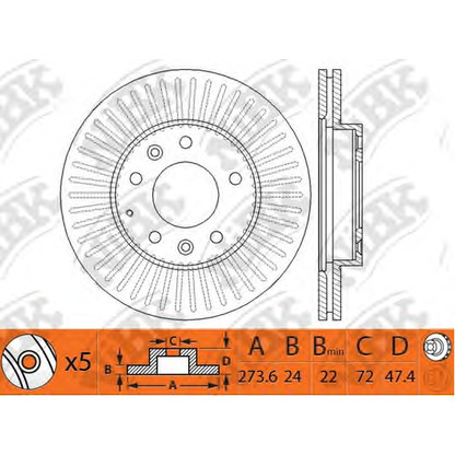 Photo Disque de frein NiBK RN1513