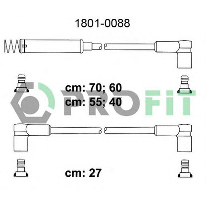 Zdjęcie Zestaw przewodów zapłonowych PROFIT 18010088
