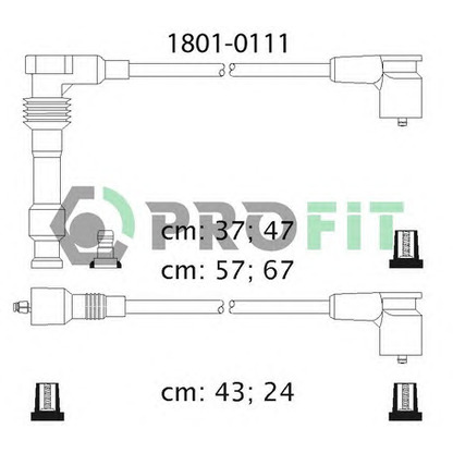 Фото Комплект проводов зажигания PROFIT 18010111