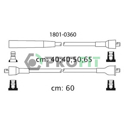 Zdjęcie Zestaw przewodów zapłonowych PROFIT 18010360