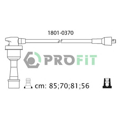 Zdjęcie Zestaw przewodów zapłonowych PROFIT 18010370