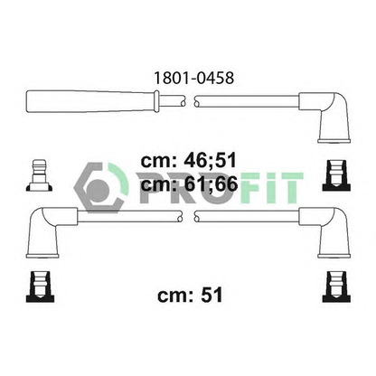 Фото Комплект проводов зажигания PROFIT 18010458