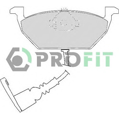 Photo Brake Pad Set, disc brake PROFIT 50001398