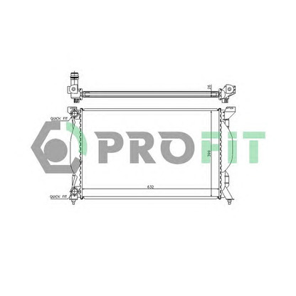 Photo Radiator, engine cooling PROFIT PR0017A2