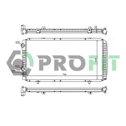 Photo Radiator, engine cooling PROFIT PR0540N1