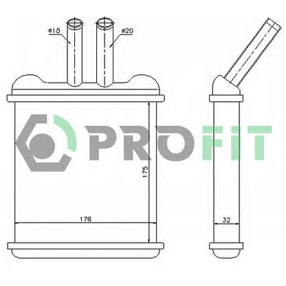 Foto Wärmetauscher, Innenraumheizung PROFIT PR1106N1