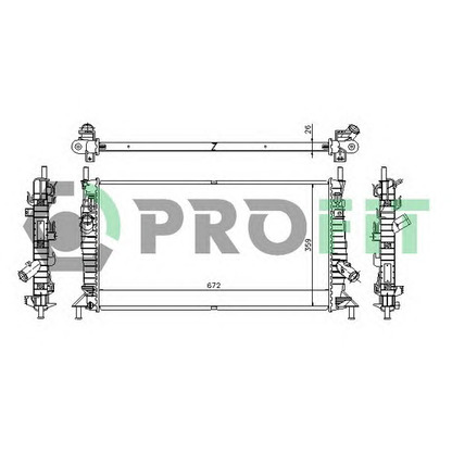 Foto Radiador, refrigeración del motor PROFIT PR2563A1