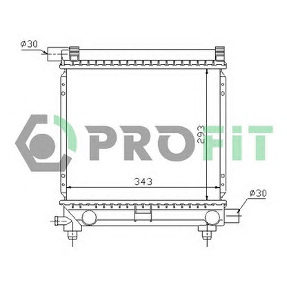 Фото Радиатор, охлаждение двигателя PROFIT PR3524A1