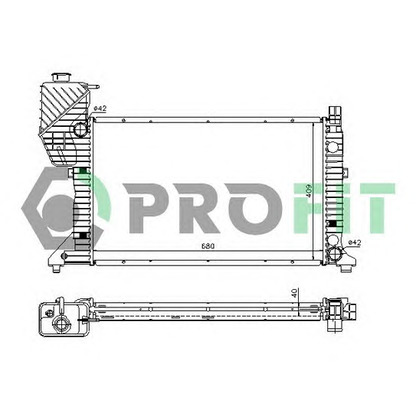 Foto Radiatore, Raffreddamento motore PROFIT PR3546A2