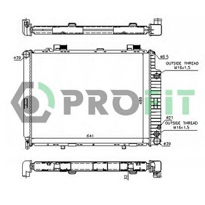 Photo Radiator, engine cooling PROFIT PR3563A1