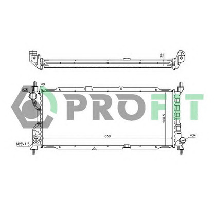 Фото Радиатор, охлаждение двигателя PROFIT PR5018A3