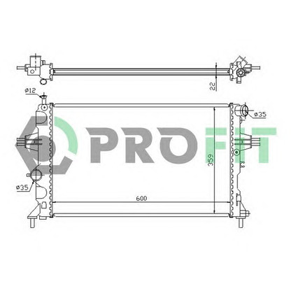 Photo Radiator, engine cooling PROFIT PR5051A1