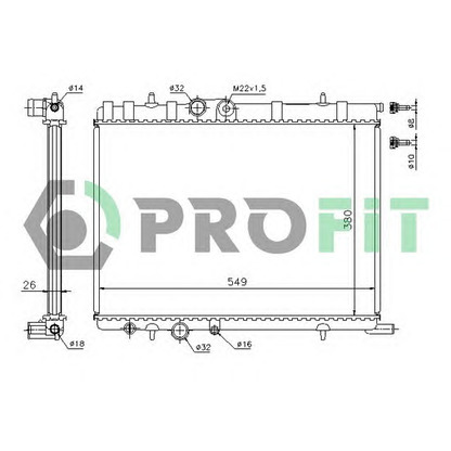 Photo Radiateur, refroidissement du moteur PROFIT PR5514A1