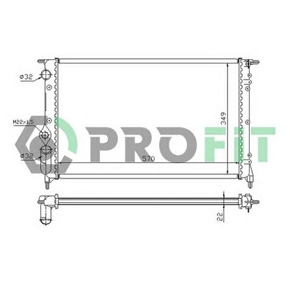 Photo Radiateur, refroidissement du moteur PROFIT PR6038A1