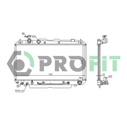 Photo Radiateur, refroidissement du moteur PROFIT PR8131A1