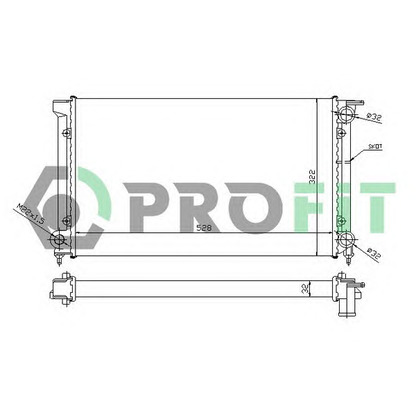 Photo Radiator, engine cooling PROFIT PR9521A3