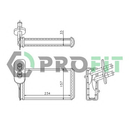 Photo Heat Exchanger, interior heating PROFIT PR9537N1